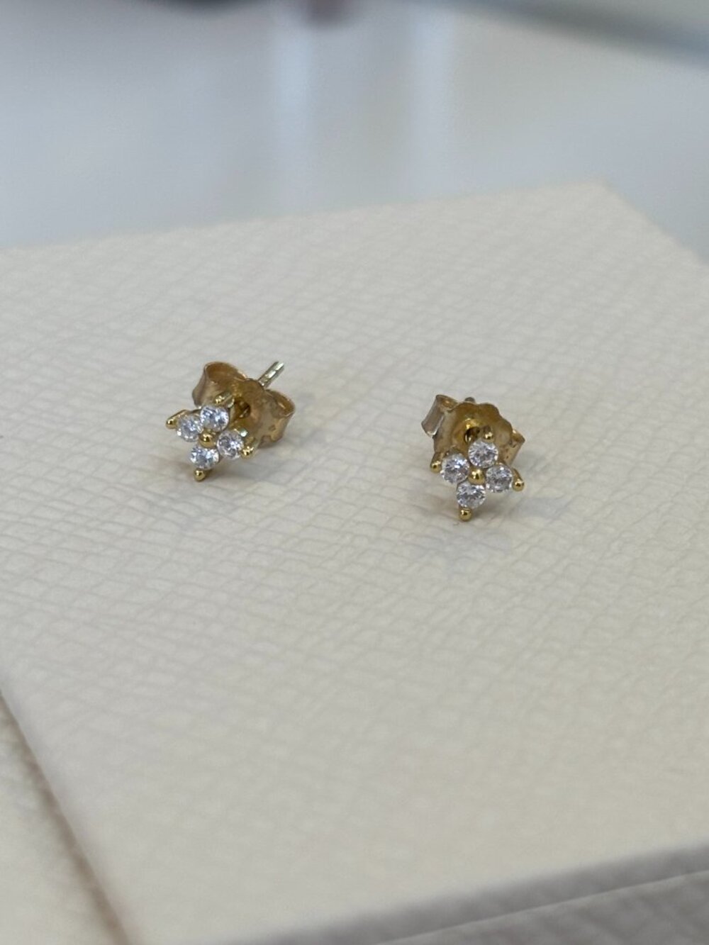 Flower Clover Stud Earrings